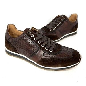 Magnanni Serano Mens Suede Leather Sneaker Size 7 Brown New